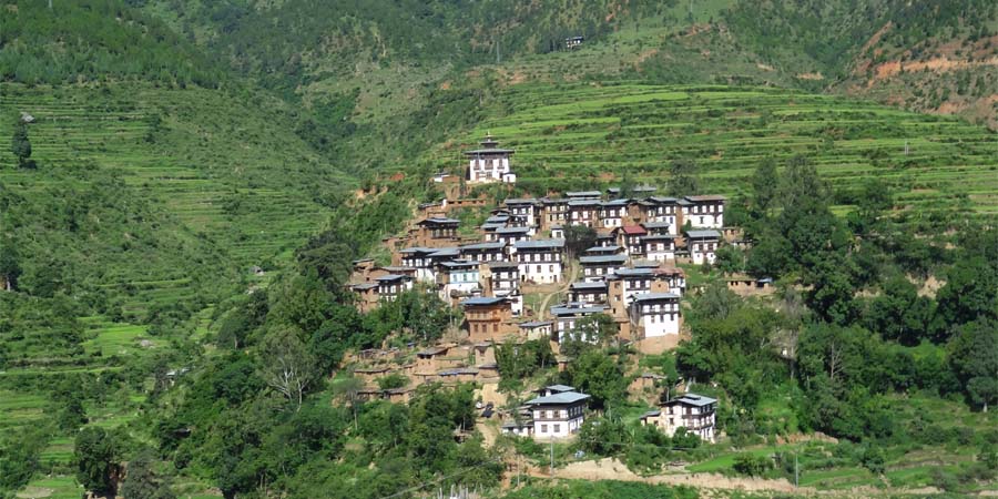 Rinchengang village in Wangdue
